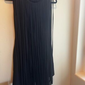 Topshop by Kate Moss Black Fringe Mini Dress